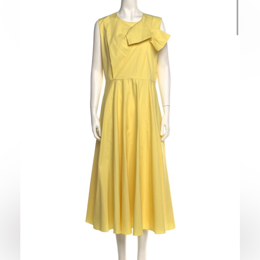 Roksanda Elegant Yellow Midi Dress